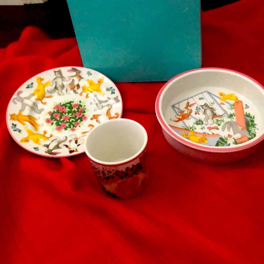 Tiffany & Co. Bowl , plate and cup . Gently used no cracks